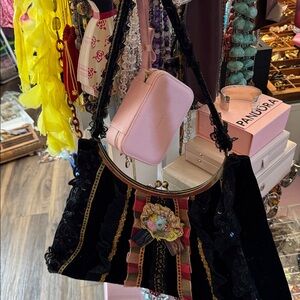 Elegant Black and Gold Women's Bag